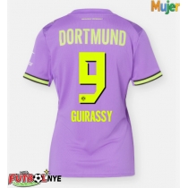 Camiseta Borussia Dortmund Serhou Guirassy #9 Tercera Equipación para mujer 2026-27 manga corta